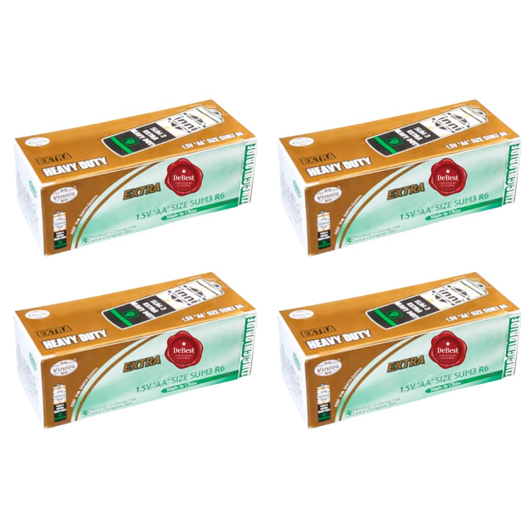 Debest Zinc Chloride AA Penlight Battery 1.5V - Box of 40-4 Pack