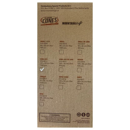 Bulk Offer - Mountain High King Size Pre-rolled Cones - Box Of 1000
