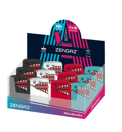ZL-12 Shark Mega Jet Torch Flame Lighters – 12 Pack | Windproof Refillable Jet Flame Lighters
