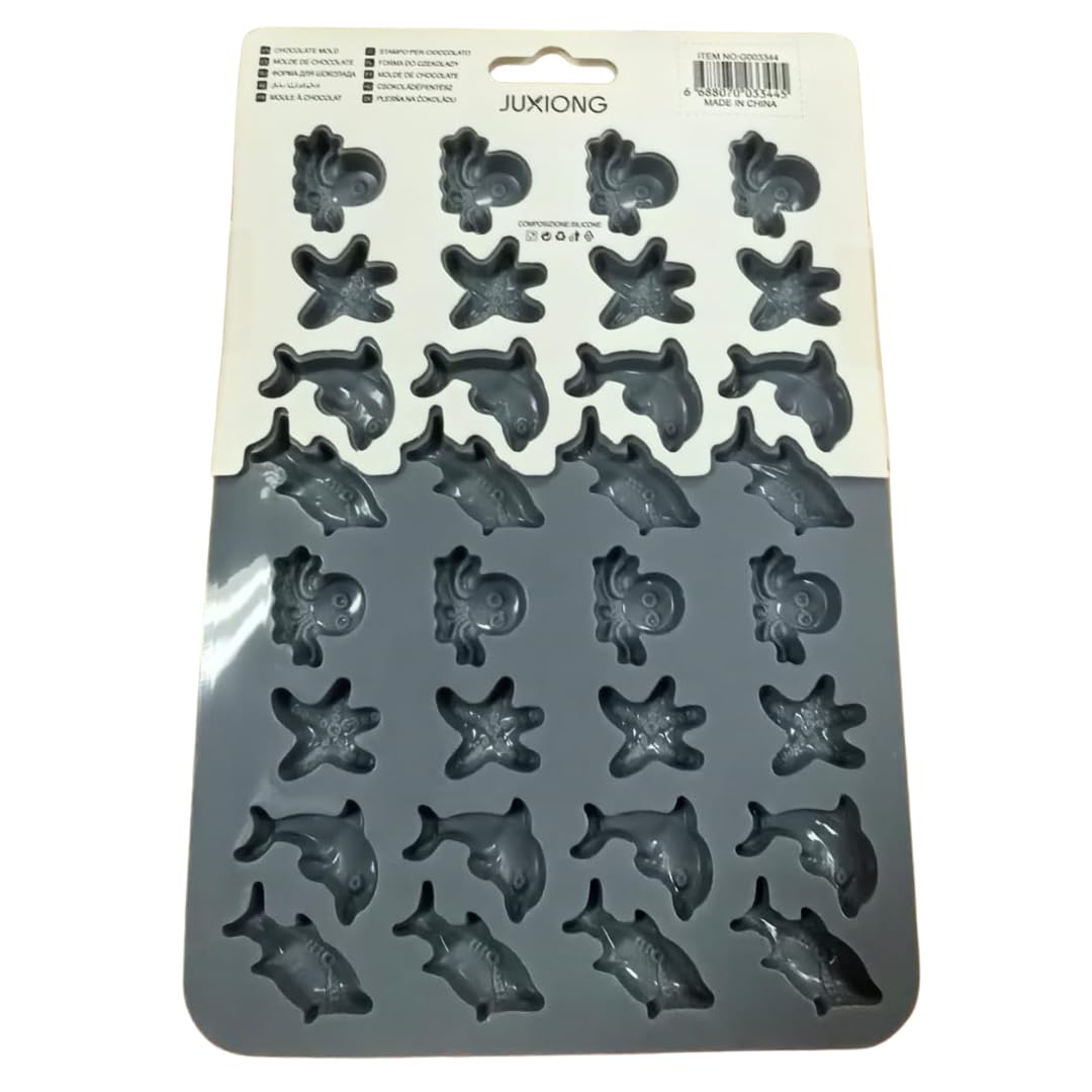 Silicone Chocolate Mold - Sea Creatures - 20.5x15cm (Grey)