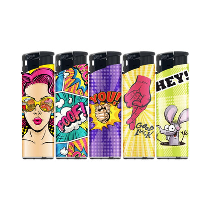 Electronic N2 Refillable Lighters – Mix 2 Assortment, Pack of 50