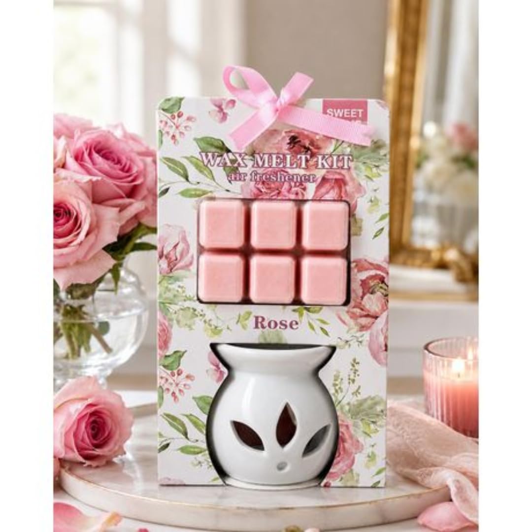 Wax Melt Burner Kit (Rose)