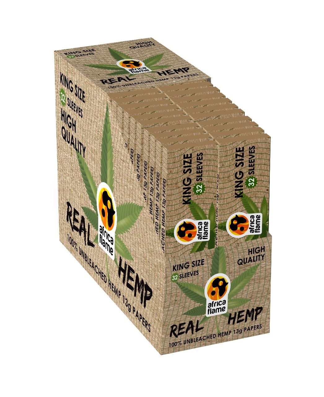 Africa Flame Hemp Rolling Paper King Size 50's