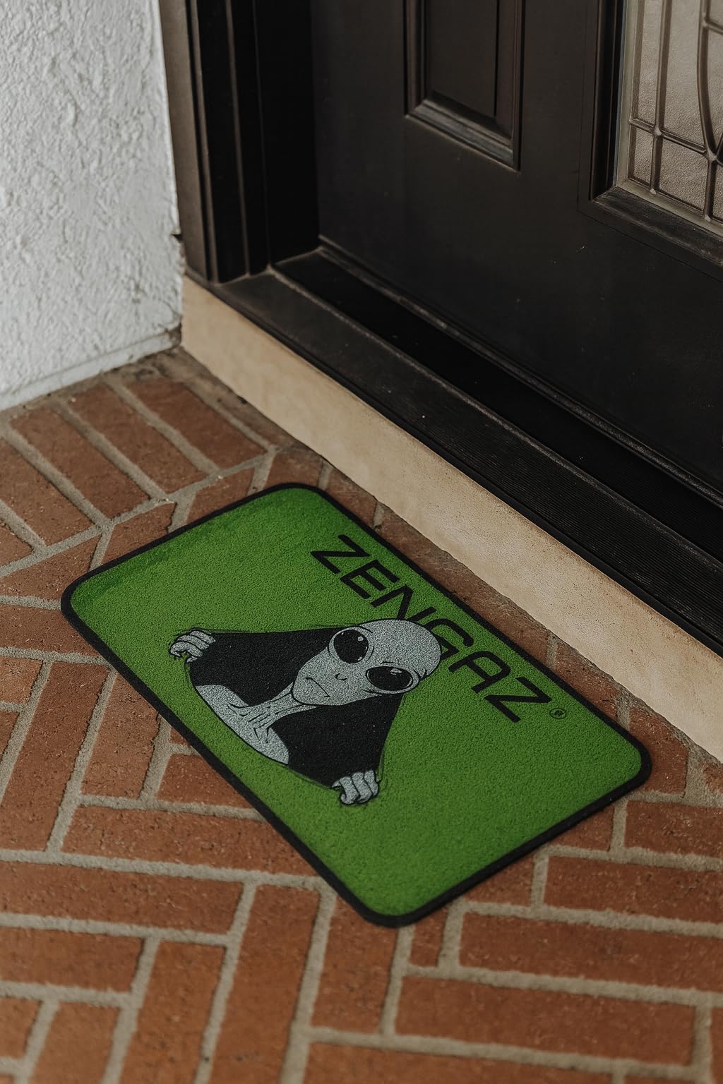 Premium Non-Slip Doormat - Green Alien