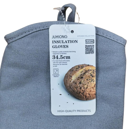 Silicone Oven Glove - Long - 34.5x17cm (Grey)