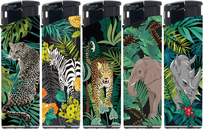 N2 Electronic Lighters 50's Tray (Wild Animal)