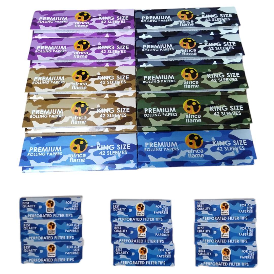 Value Pack - 10 Africa Flame Rolling Papers And 9 Filters Tips