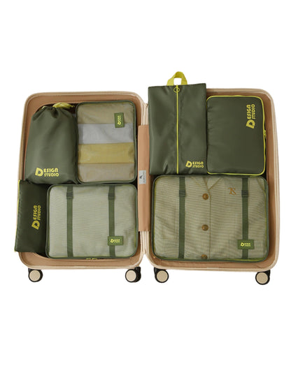 7‑Piece Travel Packing Organizer Set (Green)