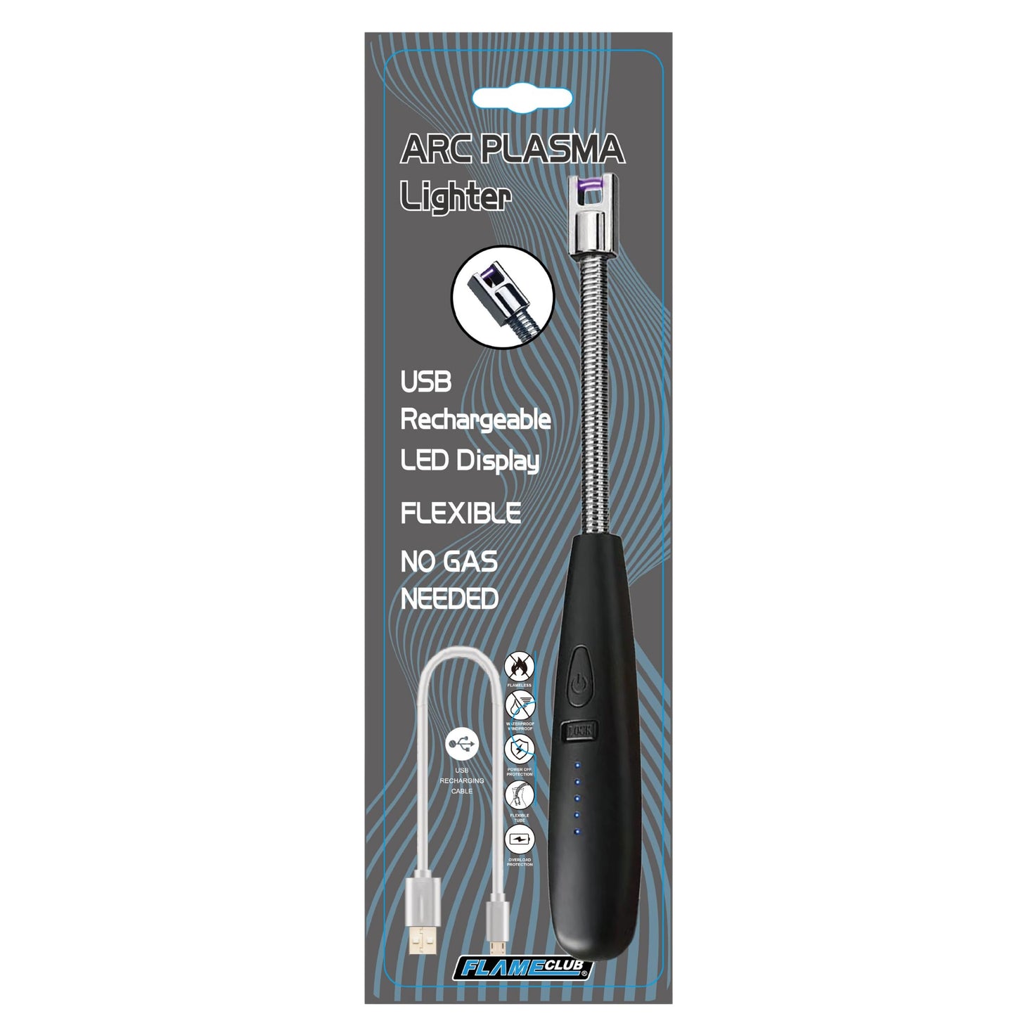 USB Rechargeable ARC Plasma Lighter Black