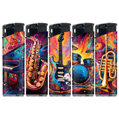 N2 Electronic Lighter - 5 Pack With 330ml Gas (Music)