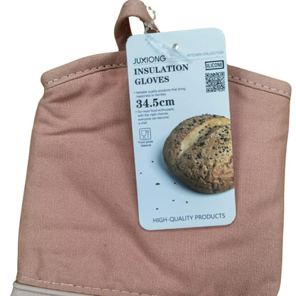 Silicone Oven Glove - Long - 34.5x17cm (Pink)