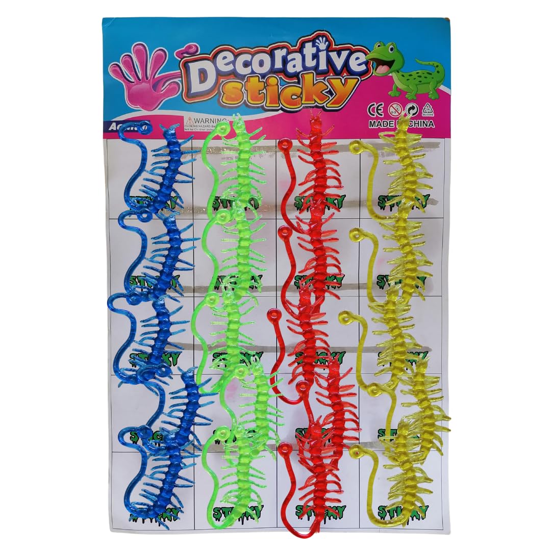 Sticky Assorted Insect 20pc | Stretchy and Sticky Toy Bugs | Fun Party Favour Set