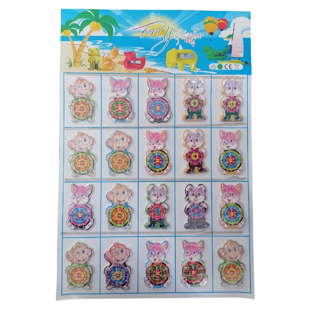 Animal Target Maze Game 20pc | Fun Handheld Maze Puzzle for Kids | Assorted Animal Designs