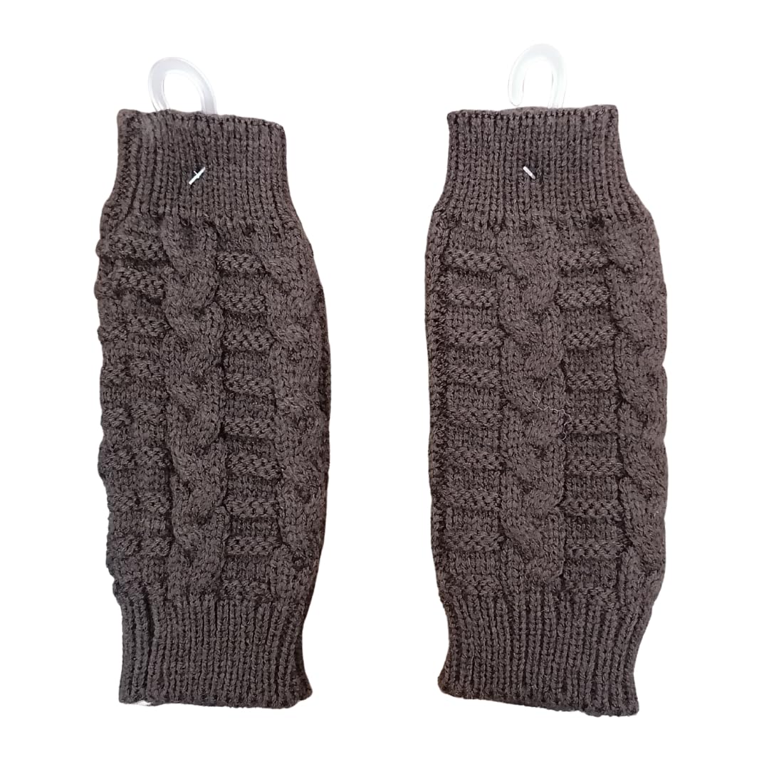 2 Piece Arm Warmers - Brown
