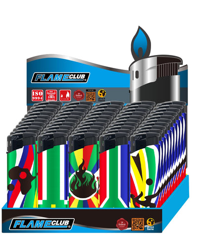 N2 Electronic Lighters 50's Tray (SA Flag)