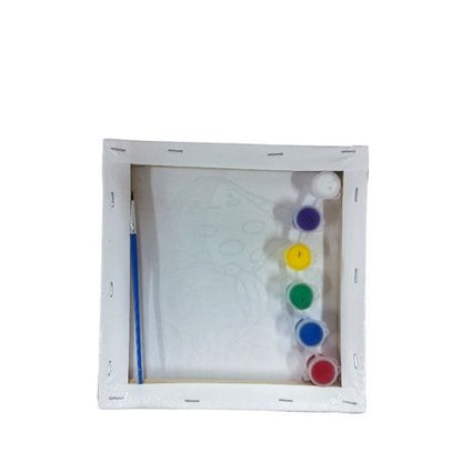 Motarro Printed Canvas with Paint Set - 20 × 20 cm - Ocean Floor