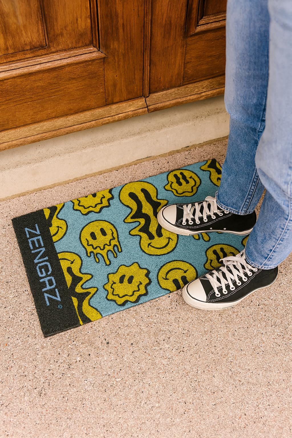 Premium Non-Slip PVC Coil Doormat - Smiley