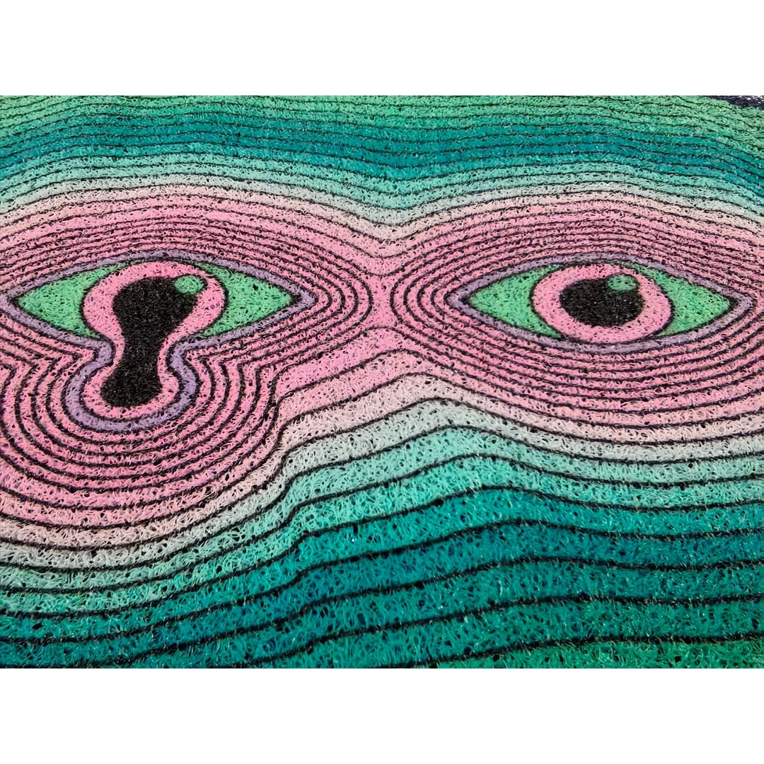 Premium Oval Non-Slip Doormat - Eyes