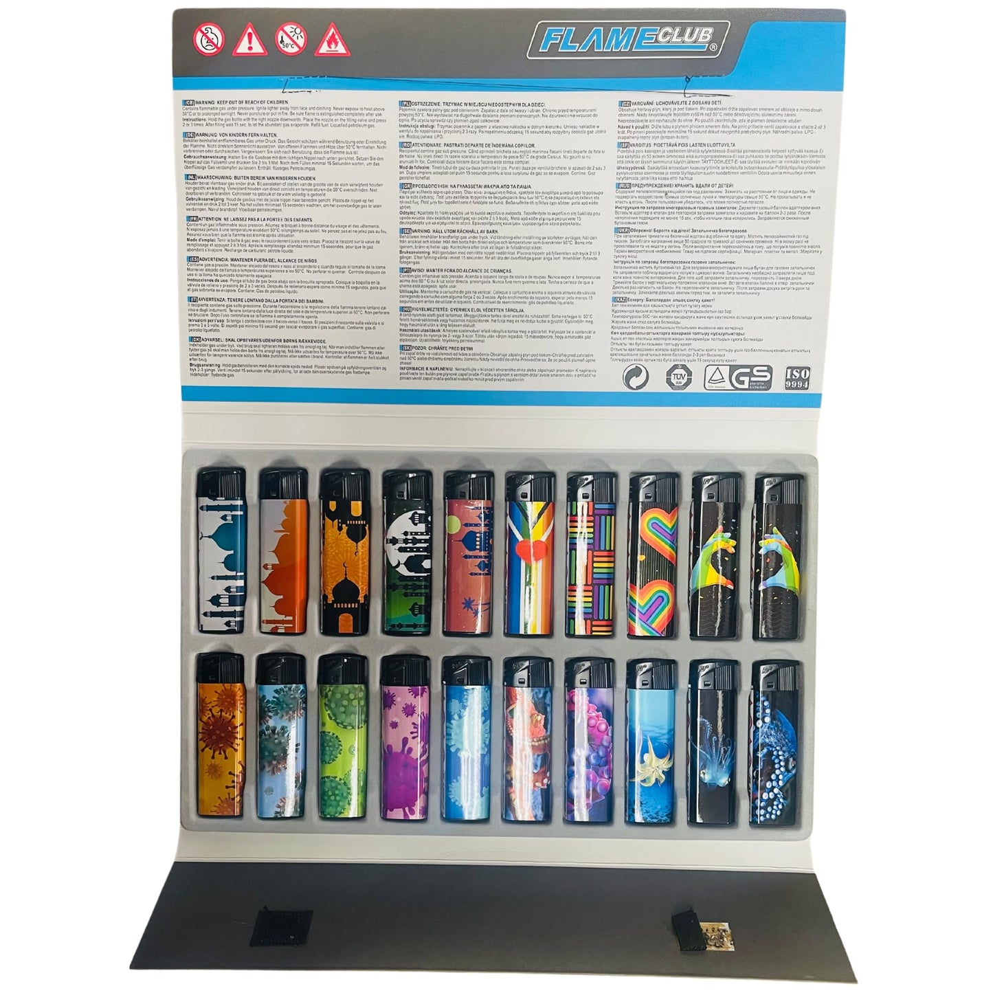 20 Piece Collectable Lucky Packet Electronic Lighters Tray 1