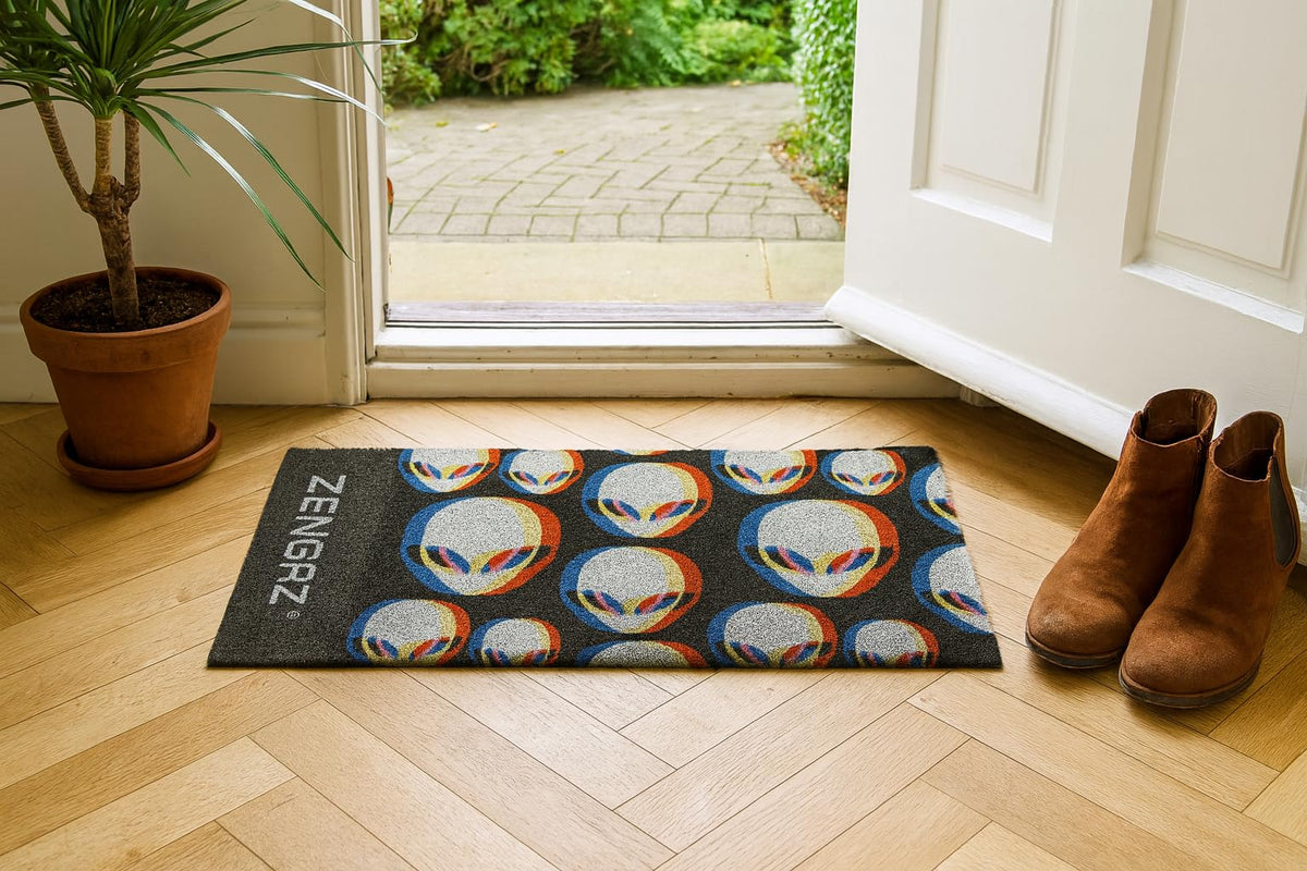 Premium Non-Slip Doormat - Black Alien