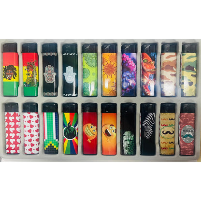 20 Piece Collectable Lucky Packet Electronic Lighters Tray 2