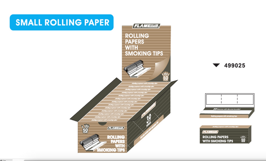 Flame Club Rolling Paper with Filters - Queen Size - Pack (39's)