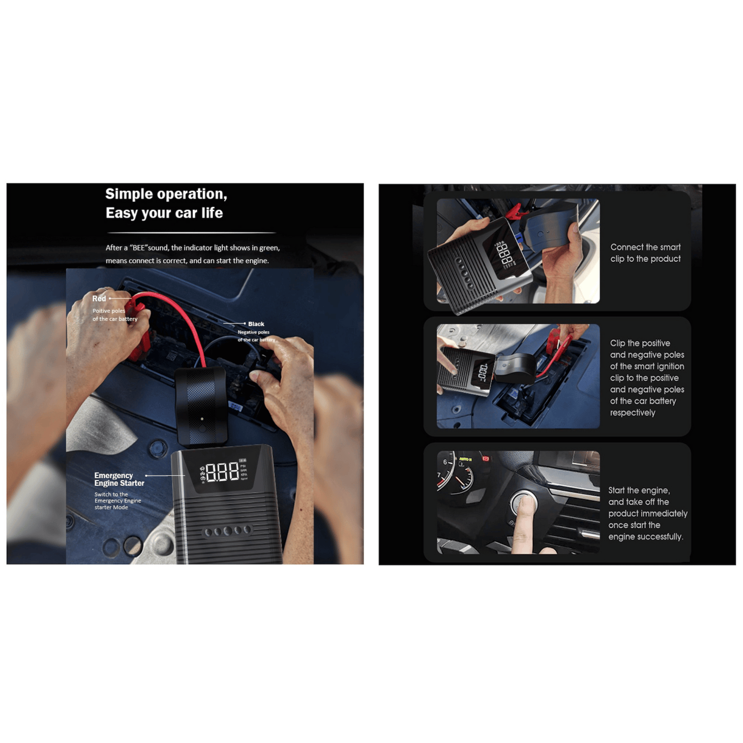 ND9 Pro Wireless Vehicle Jumper Cables & Portable Air compressor