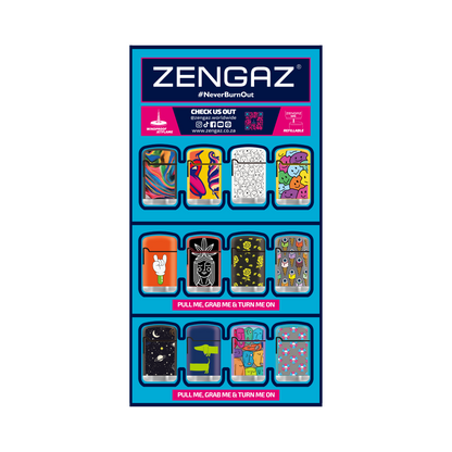 Zengaz Lighter Cube Display ZL 3 Mega Jet Flame - 48 pcs