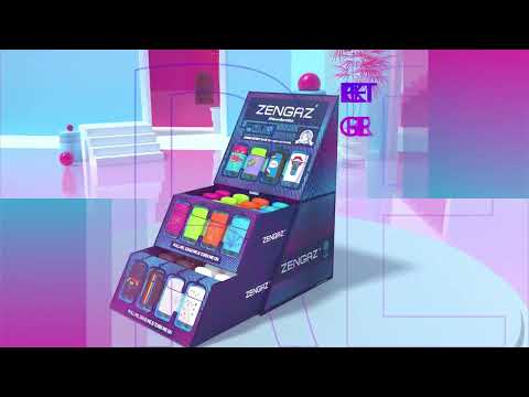 Zengaz Lighter Mini Cube Display ZL 3 Mega Jet Flame - 16 pcs
