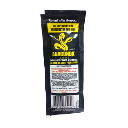 Anaconda 6 Sachet Pack Sex Shot Instant Bedroom Booster