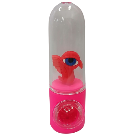 Silicone Rasta Pipe - Character in Glass - Cheshire Cat