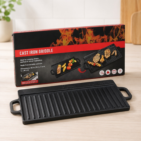 Cast Iron Griddle Plate - Black