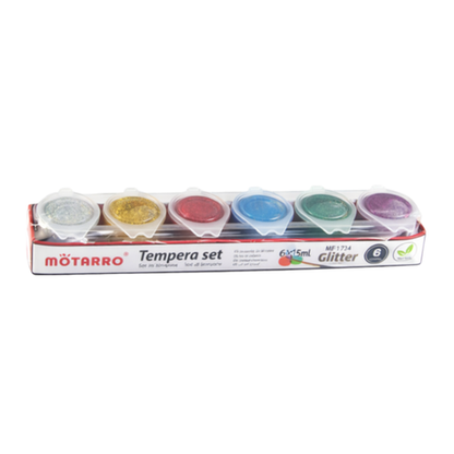 Motarro Tempera Set Paint - 6x15ml (Glitter)