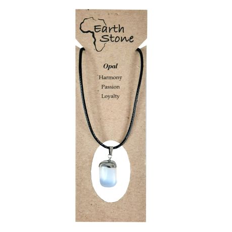 Earth Stone Collection - Polished Opal Stone Necklace