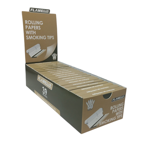 Flame Club Queen Size Rolling Paper + Tips - 39 Booklets - 4 Pack