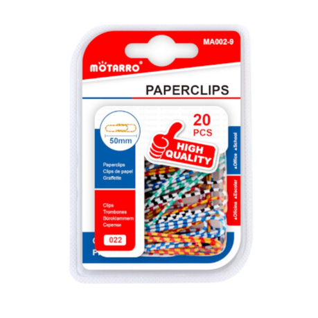 Motarro Paper Clips 50mm 25PCS - Silver