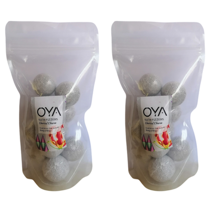 Oya Bath Fizzer 285g - Charcoal Charm 2 Pack
