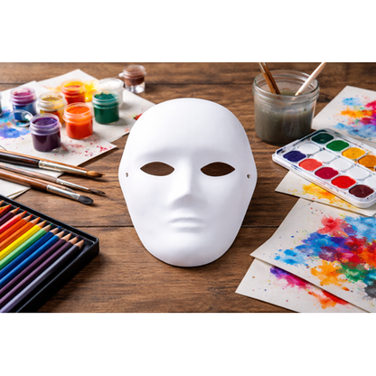 Motarro Painting Mask White - Half Face 19x10cm