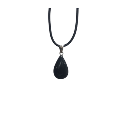 Earth Stone Collection - Onyx Bracelet And Teardrop Necklace Set
