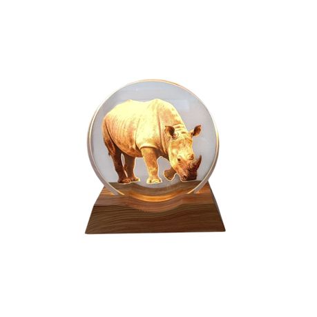 3D Creative Lamp - Rhino Illuminated Art Light