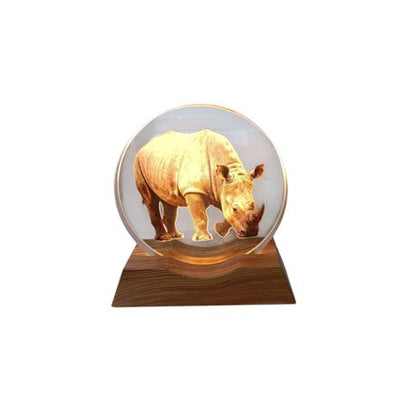 3D Creative Lamp - Rhino Illuminated Art Light