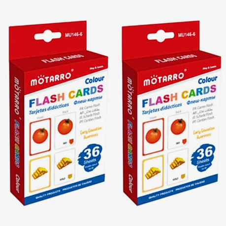 Motarro Flash Cards 36 Sheets - 2 Pack - Body Parts