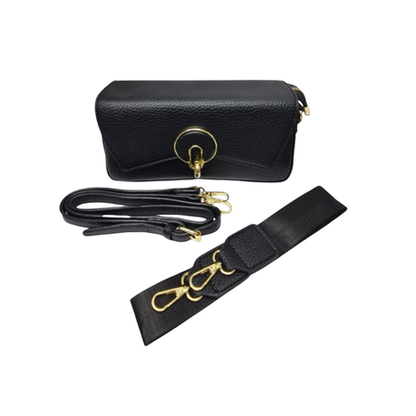 Ladies Bag - Strap Included - 13×24cm - Black