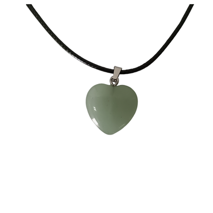 Earth Stone Collection - Heart Aventurine Stone Necklace