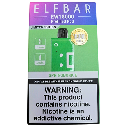 Elf Bar 18000 Puffs Rechargeable Pod 50mg - Springbokkie - 2 Pack