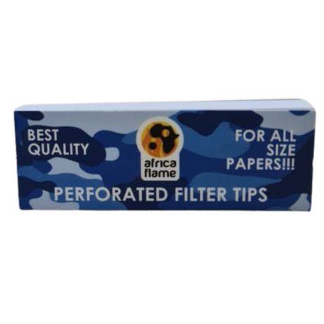 Value Pack - 10 Africa Flame Hemp Rolling Papers And 7 Filters Tips - White