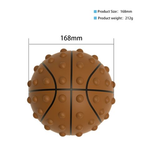 Basket Ball Fidget PoP It - Brown, plus pump