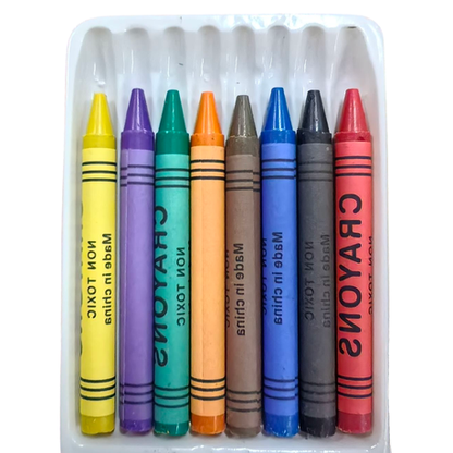 Kids Paint Art Set with 8 Watercolours Paint Brush and 8 Crayons - 2 Pack