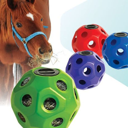 Horse Hay Toy Ball - Treat and Hay Feeder for Horses - Purple
