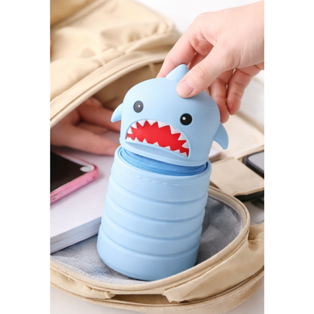 Motarro Silicone Pencil Case Shark - Orange